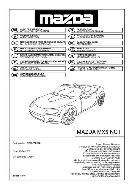 Mx5 parts clearance