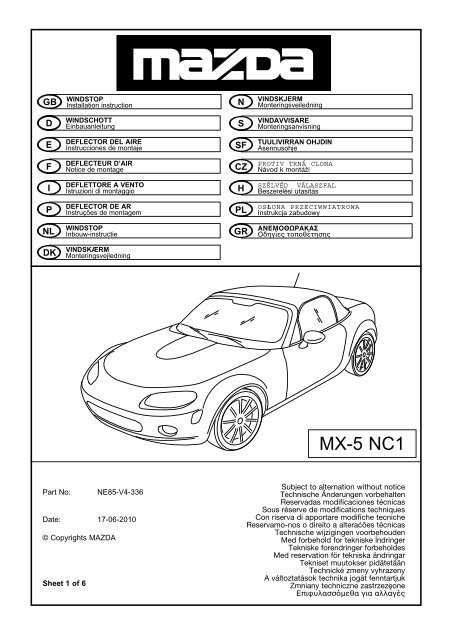 MX-5 NC1 - MX5 Parts