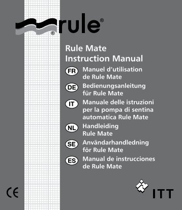 Rule Mate Instruction Manual - Nautica Accessori