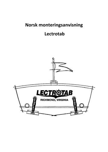 Norsk monteringsanvisning Lectrotab