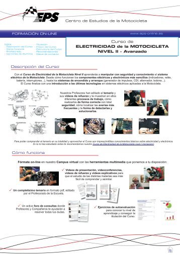 Curso de ELECTRICIDAD de la MOTOCICLETA ... - EPS Online