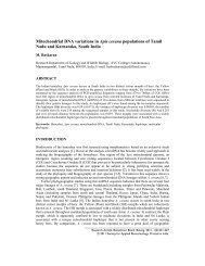 Mitochondrial DNA variations in Apis cerana populations of Tamil ...