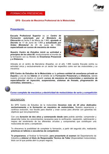 FORMACIÓN PRESENCIAL - EPS Online