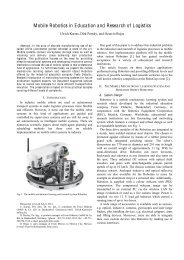 Mobile Robotics in Education and Research of Logistics