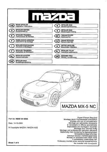 (GB REAR SPOILER _ installation instructions - MX5 Parts