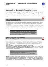 Merkblatt zu den Jubla-Versicherungen - Jungwacht Blauring Schweiz
