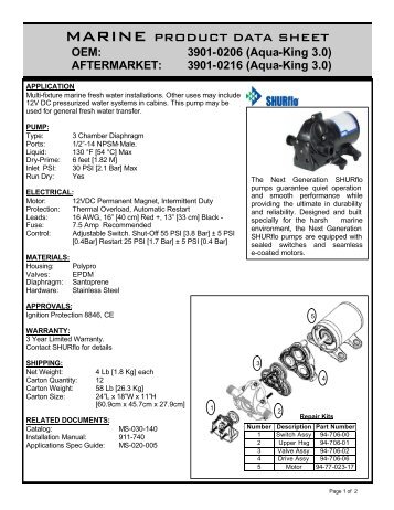 pds-Aqua King Standard 12v 3901-0206 - SHURflo