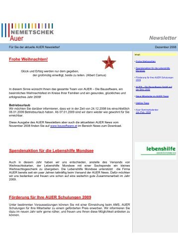 Newsletter - AUER - Die Bausoftware GmbH