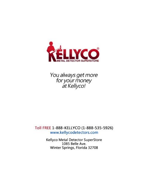 Operating Instructions - Kellyco Metal Detectors
