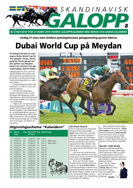 Dubai World Cup pÃ¥ Meydan - Ãvrevoll Galoppbane