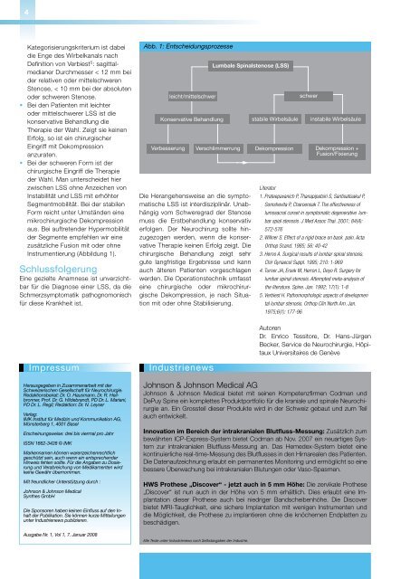 Lumbale Spinalstenose â neurogene Claudicatio