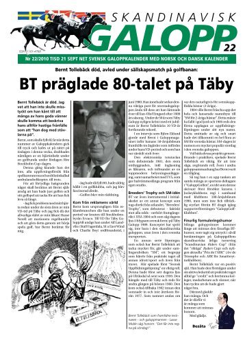 BT prÃ¤glade 80-talet pÃ¥ TÃ¤by - Ãvrevoll Galoppbane