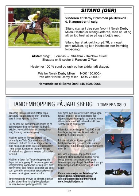 Program Derby_komplett.pdf - Ãvrevoll Galoppbane