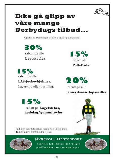 Program Derby_komplett.pdf - Ãvrevoll Galoppbane