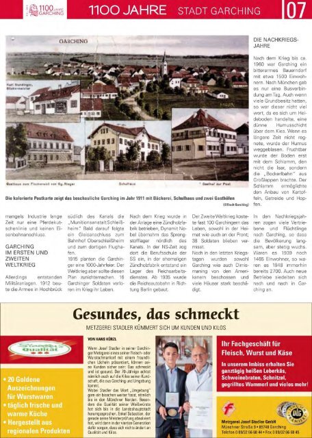 Münchner Merkur Sonderbeilage 1100 Jahre Garching