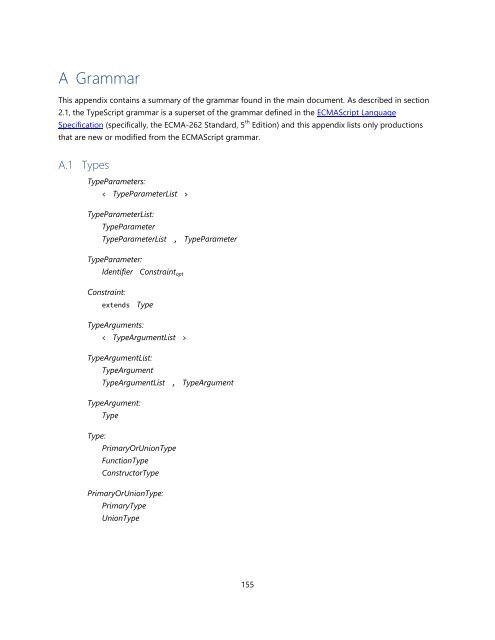 TypeScript Language Specification v1.5