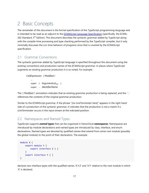 TypeScript Language Specification v1.5