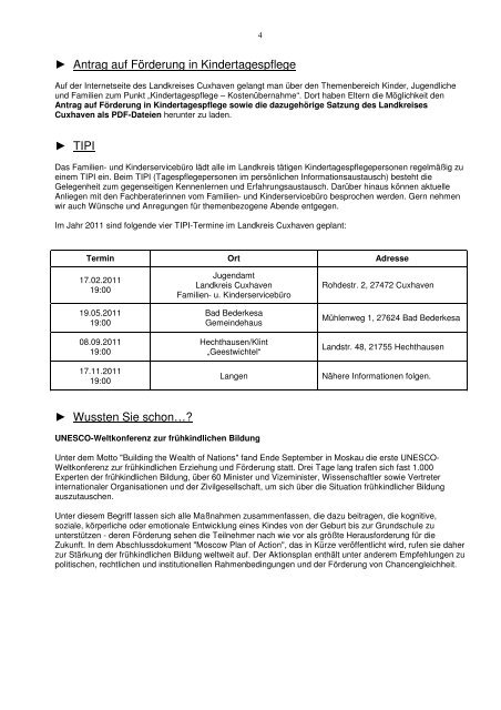 Kindertagespflege-Info-Post - Betreuungsbörse des Landkreises ...