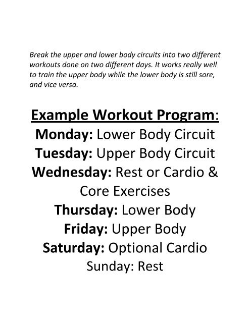 Fitness Center Circuit Workout