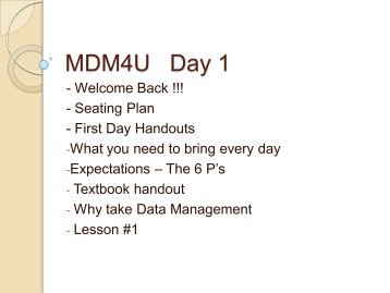 MDM4U Day 1 - Mr.Neave's Website - Weebly