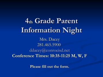 Parent Information PowerPoint - Tough Elementary School