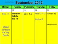 2003 Calendar - Mrs. Foy's Classroom