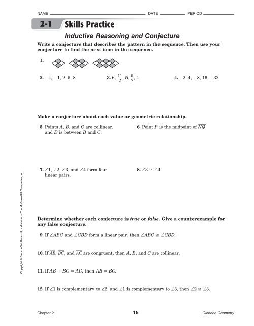 glencoe geometry homework practice workbook pdf