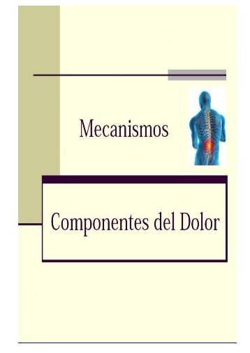 MECANISMOS Y COMPONENTES DEL DOLOR 