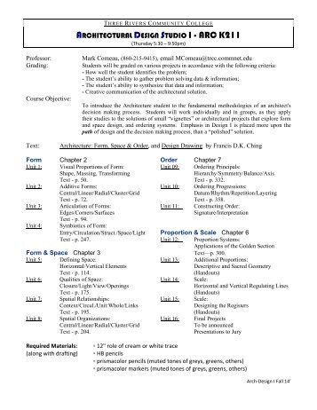 Syllabus - Architectural Design Program