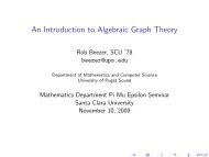 An Introduction to Algebraic Graph Theory - Rob Beezer - University ...