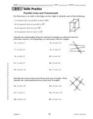 Skills Practice Parallel Lines and Transversals - Mrs. Foy's Classroom