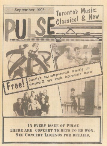 Volume 1 Issue 1 - September 1995 "Pulse"