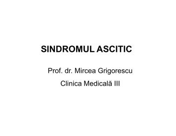 sindromul ascitic - UMF - Iuliu HaÅ£ieganu