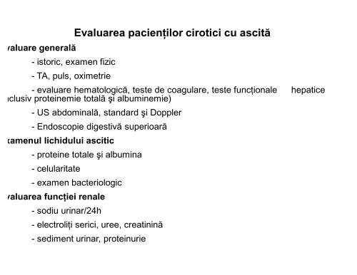 sindromul ascitic - UMF - Iuliu HaÅ£ieganu