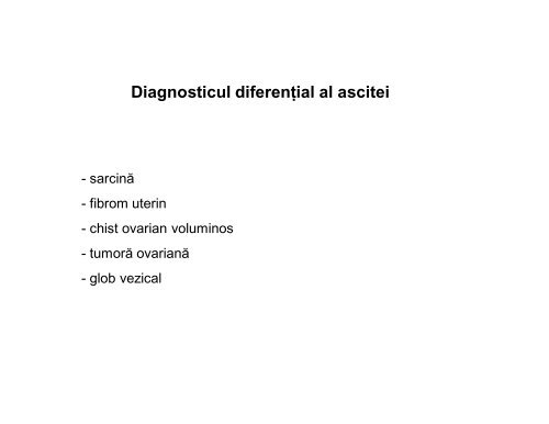 sindromul ascitic - UMF - Iuliu HaÅ£ieganu