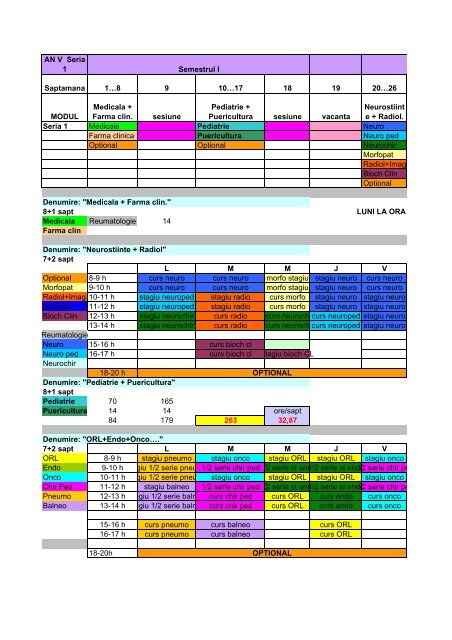 Copy (2) of orar pe serii anul 5 - UMF