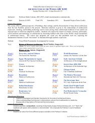 ARCHITECTURE OF THE WORLD ARC K102 Instructor: Professor ...