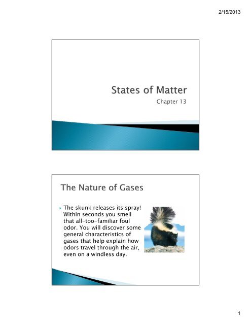 Chapter 13 States of Matter