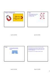 Chapter 36 Magnetism Poles Poles - Iona Physics