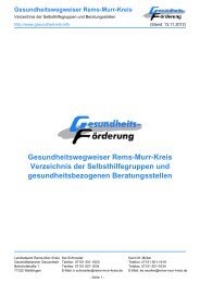 Gesundheitswegweiser Rems Murr Kreis Gesundheit Im Rems