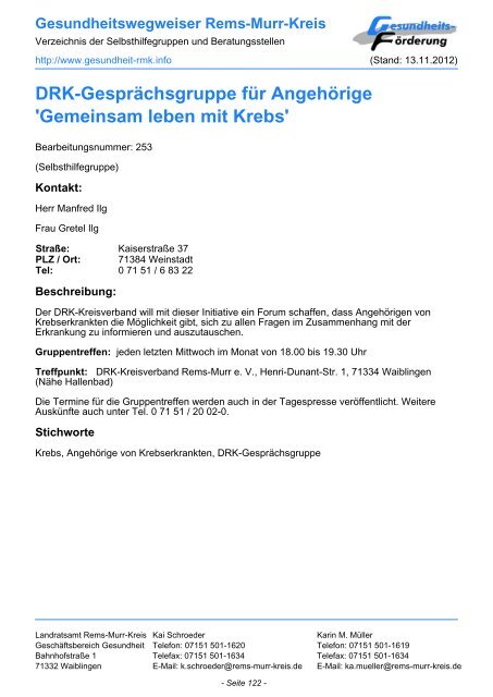 Gesundheit RMK - Gesundheit im Rems-Murr-Kreis