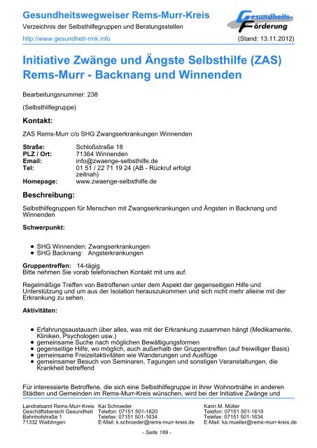 Gesundheit RMK - Gesundheit im Rems-Murr-Kreis