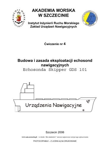 Echosonda Skipper GDS 101 AKADEMIA MORSKA W SZCZECINIE