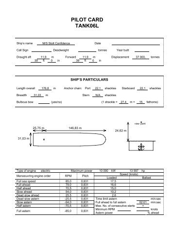 PILOT CARD TANK06L