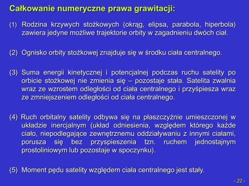 Ruch i poÅoÅ¼enie satelity - Akademia Morska w Szczecinie
