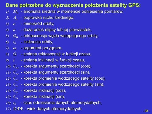 Ruch i poÅoÅ¼enie satelity - Akademia Morska w Szczecinie