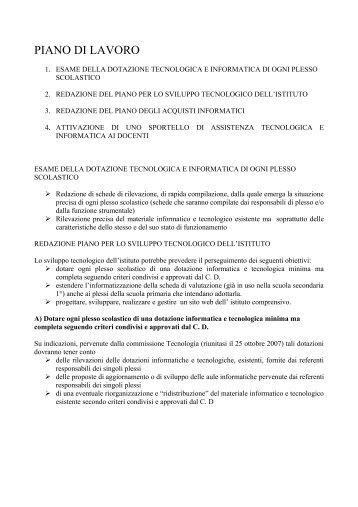 compiti della funzione strumentale “tecnologia e informatica”