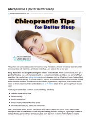 Chiropractic Tips for Better Sleep