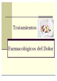 TRATAMIENTOS FARMACOLÓGICOS DEL DOLOR