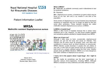 MRSA Patient Information Leaflet - Royal National Hospital for ...